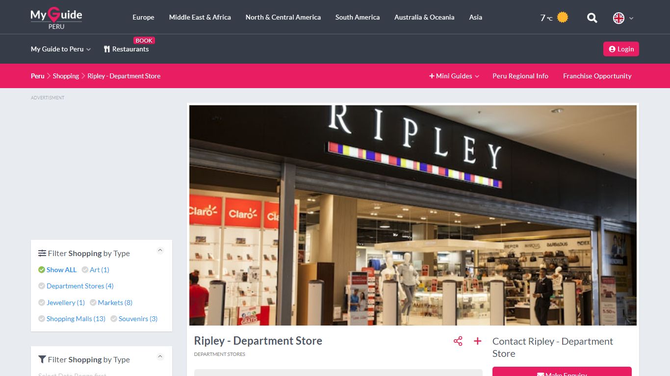 Ripley - Department Store in Peru - My Guide Peru
